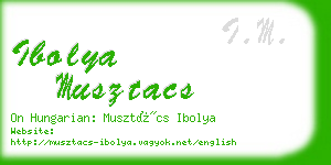 ibolya musztacs business card